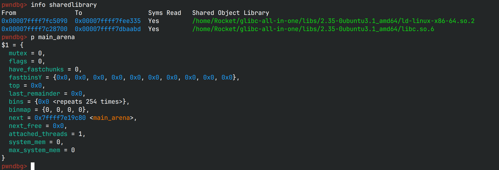 now we have debugging symbols